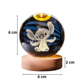 Luminária de Mesa Decorativa LED 3D Stitch USB - Ilúmine Decor