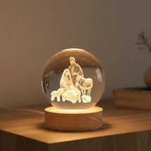 Luminária de Mesa Decorativa LED Globo 3D Religiosa - Ilúmine Decor