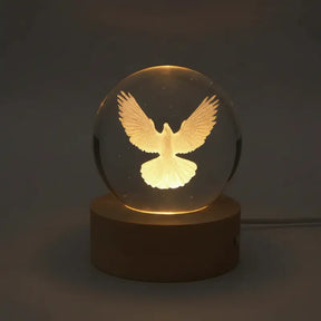Luminária de Mesa Decorativa LED Globo 3D Religiosa - Ilúmine Decor