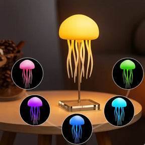 Luminária de Mesa Decorativa LED RGB Água-Viva Recarregável - Ilúmine Decor