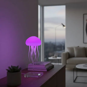Luminária de Mesa Decorativa LED RGB Água-Viva Recarregável - Ilúmine Decor
