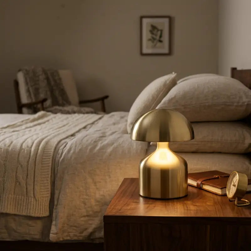 Luminária de Mesa Decorativa Moderna sem fio 3 Cores Dimerizável - Ilúmine Decor