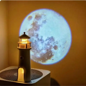 Luminária de Mesa Decorativa Projetor Luar LED com Controle Remoto - Ilúmine decor
