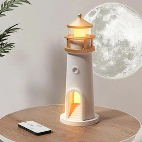 Luminária de Mesa Decorativa Projetor Luar LED com Controle Remoto - Ilúmine decor
