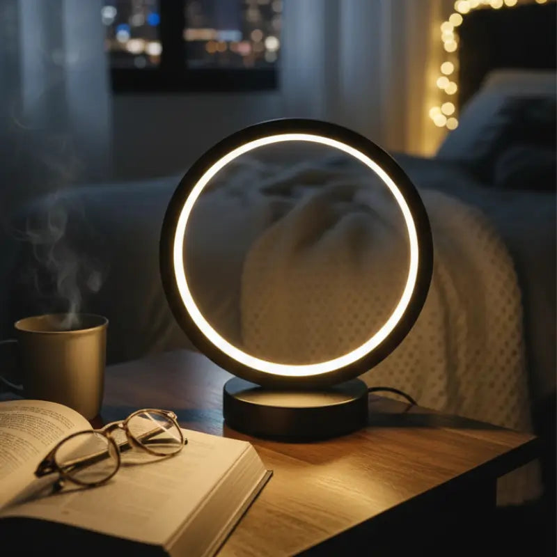 Luminária de Mesa Decorativa Redonda LED Moderna - Ilúmine Decor