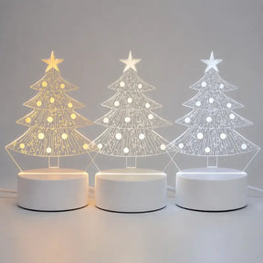 Luminária de Mesa LED 3D Árvore de Natal - Ilúmine Decor