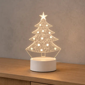 Luminária de Mesa LED 3D Árvore de Natal - Ilúmine Decor