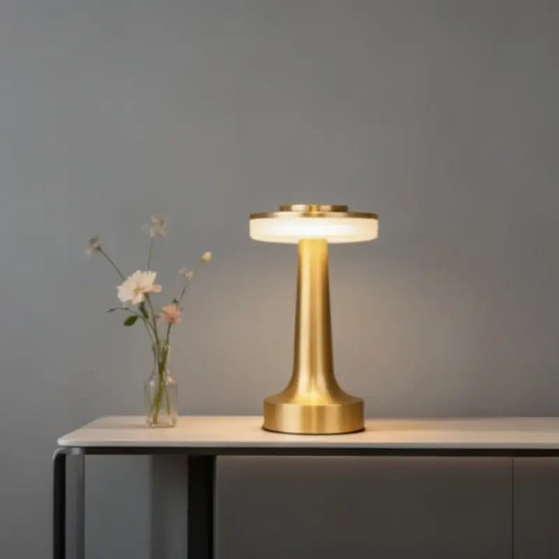 Luminária de Mesa LED Retrô Touch Recarregável Dimerizável - Ilúmine Decor