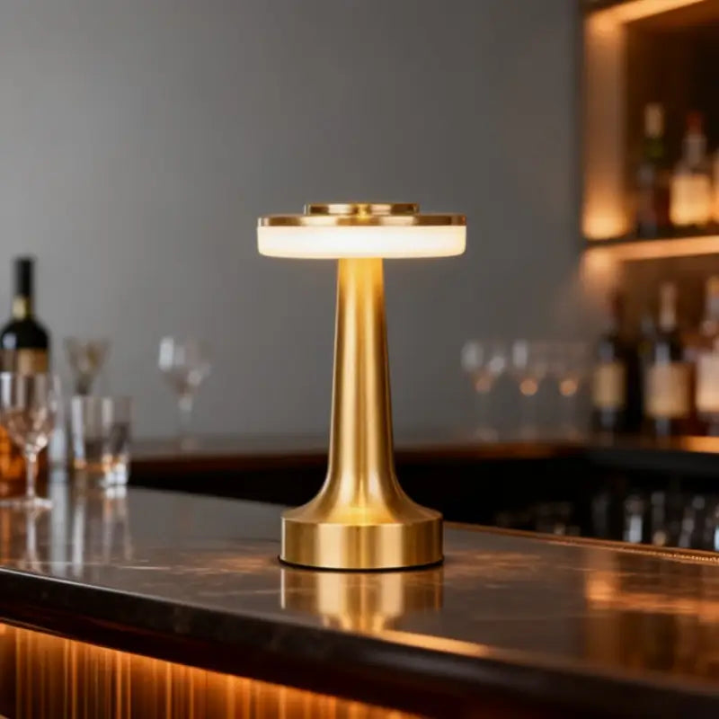 Luminária de Mesa LED Retrô Touch Recarregável Dimerizável - Ilúmine Decor