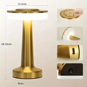 Luminária de Mesa LED Retrô Touch Recarregável Dimerizável - Ilúmine Decor