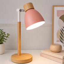 Luminária de Mesa Retrátil em Madeira Articulável 360° - IlúmineDecor