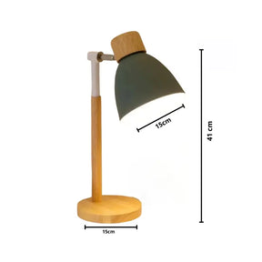 Luminária de Mesa Retrátil em Madeira Articulável 360° - IlúmineDecor