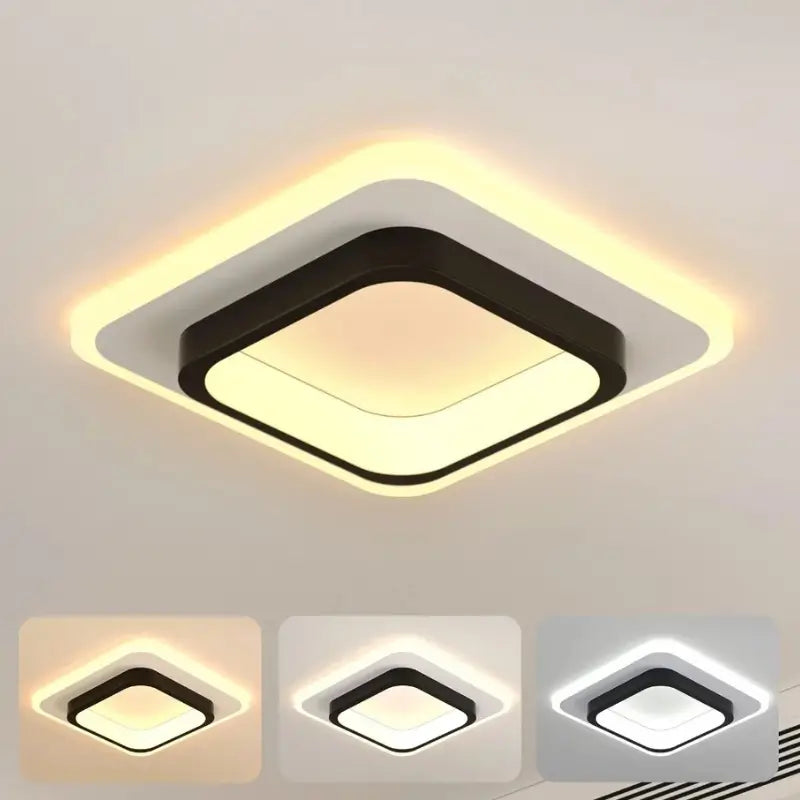 Luminária de Teto LED Moderna Plafon 3 Tons de Luz para Sala e Quarto - Ilúmine Decor