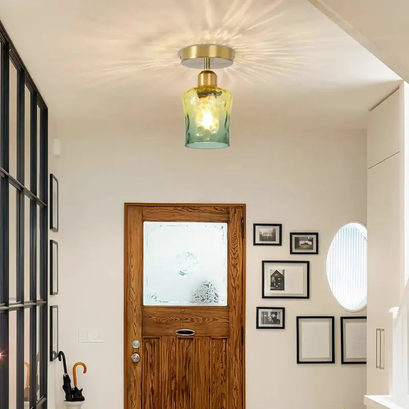Luminária de Teto Nórdica em Vidro Retrô - Ilúmine Decor