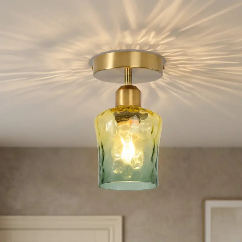 Luminária de Teto Nórdica em Vidro Retrô - Ilúmine Decor