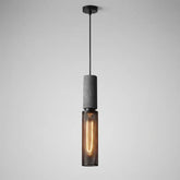 Luminária de Teto Pendente Cimento Queimado Estilo Industrial - Ilúmine Decor