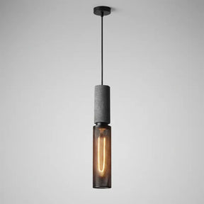 Luminária de Teto Pendente Cimento Queimado Estilo Industrial - Ilúmine Decor
