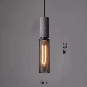 Luminária de Teto Pendente Cimento Queimado Estilo Industrial - Ilúmine Decor