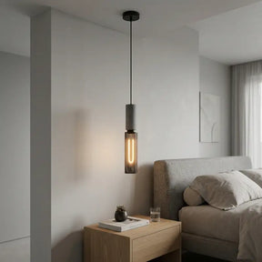 Luminária de Teto Pendente Cimento Queimado Estilo Industrial - Ilúmine Decor