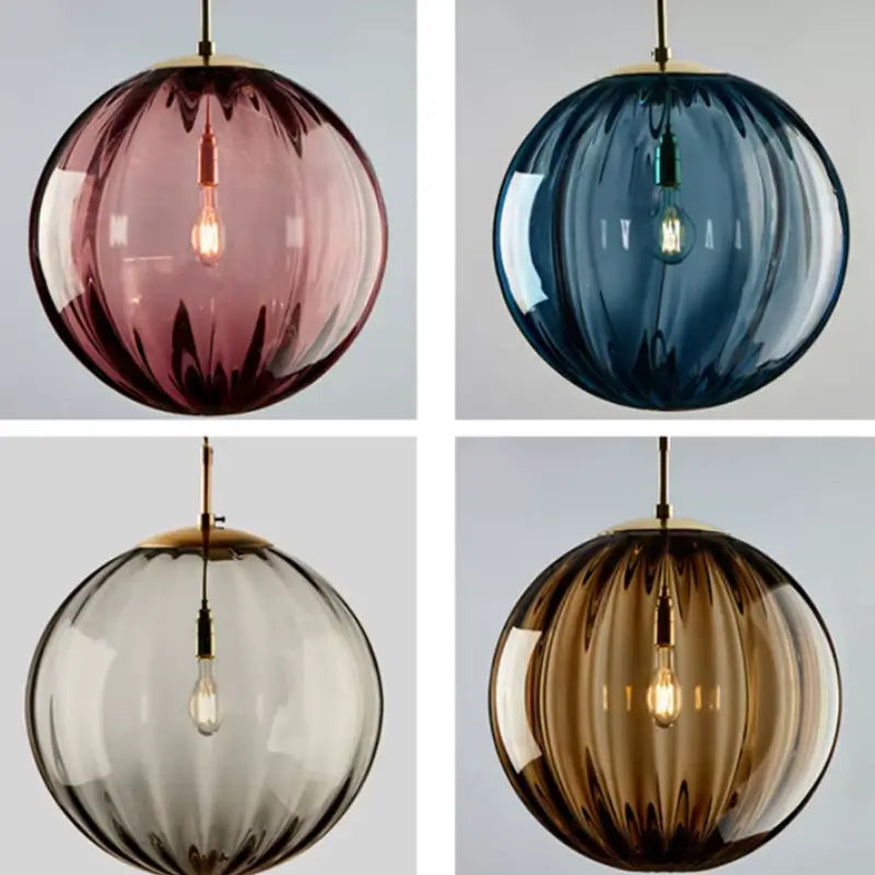 Luminária de Teto Pendente Nórdica Bola de Vidro - Ilúmine Decor