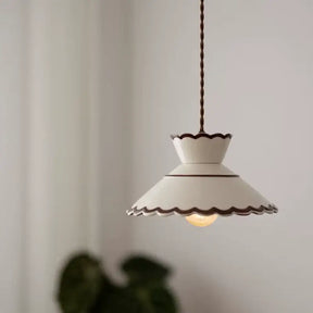 Luminária de Teto Pendente Vintage em Cerâmica e Pintada à Mão - Ilúmine Decor