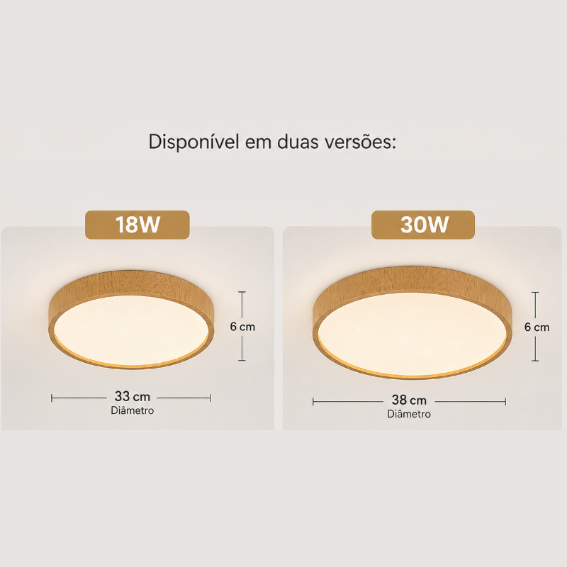 Luminária de Teto Plafon LED Redondo Efeito Céu Estrelado 3 Tons de Luz - Ilúmine Decor