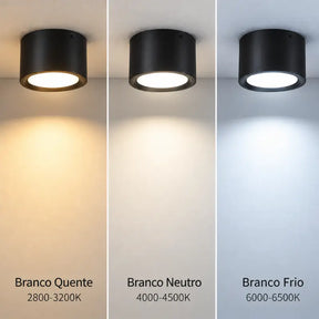 Luminária de Teto Plafon LED de Sobrepor Moderno  Ilúmine Decor