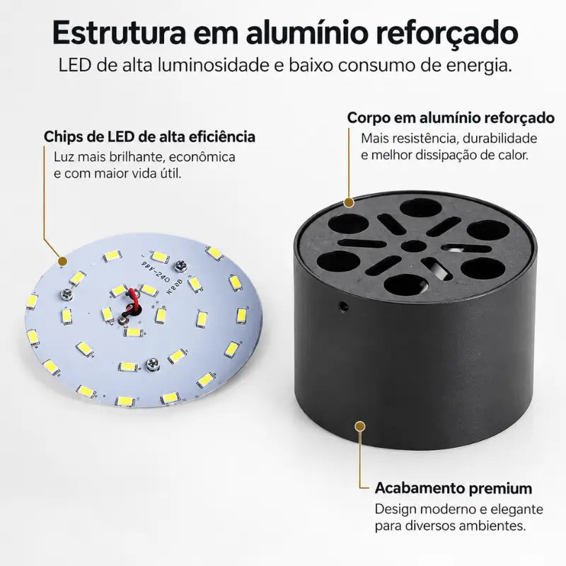 Luminária de Teto Plafon LED de Sobrepor Moderno  Ilúmine Decor