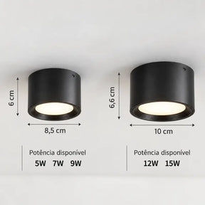 Luminária de Teto Plafon LED de Sobrepor Moderno  Ilúmine Decor