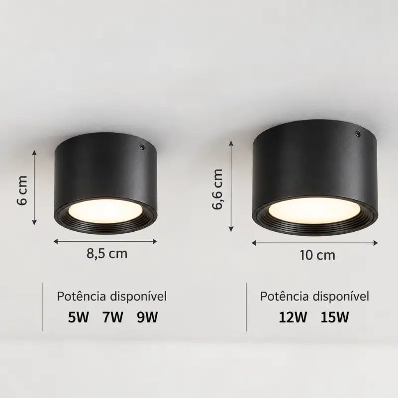 Luminária de Teto Plafon LED de Sobrepor Moderno  Ilúmine Decor