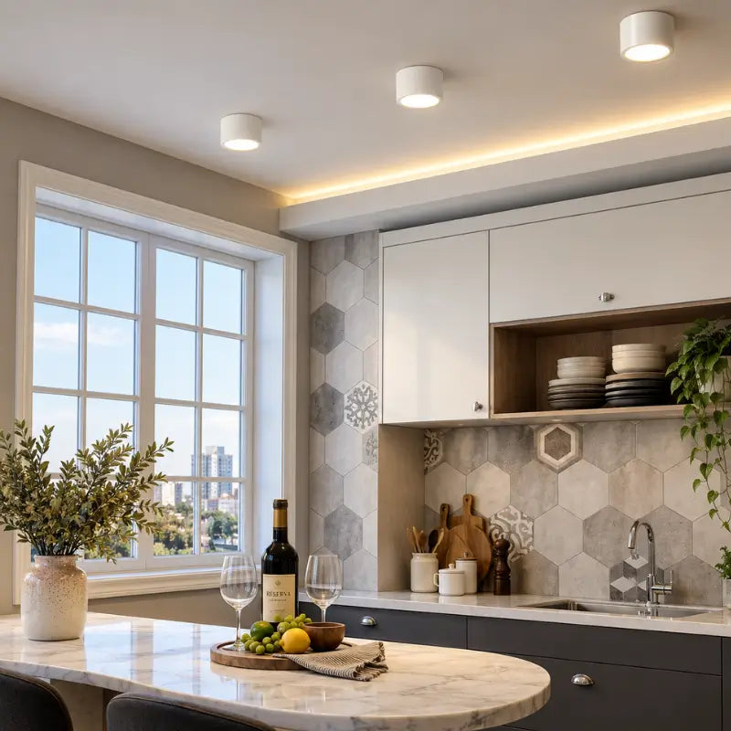 Luminária de Teto Plafon LED de Sobrepor Moderno  Ilúmine Decor