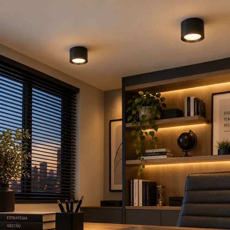 Luminária de Teto Plafon LED de Sobrepor Moderno  Ilúmine Decor