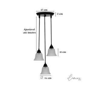 Lustre Pendente Sinos para Cozinha - Ilúmine Decor