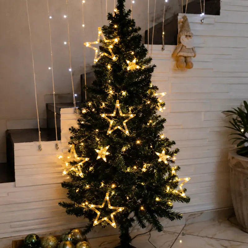 Pisca Pisca Cascata de Natal Estrela 3m 110V - Ilumine Decor