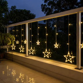 Pisca Pisca Cascata de Natal Estrela 3m 110V - Ilumine Decor