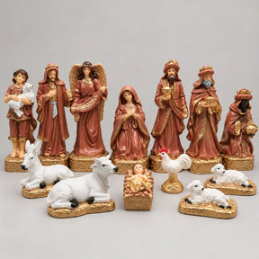 Presepio de Natal Completo 13 Pecas em Gesso