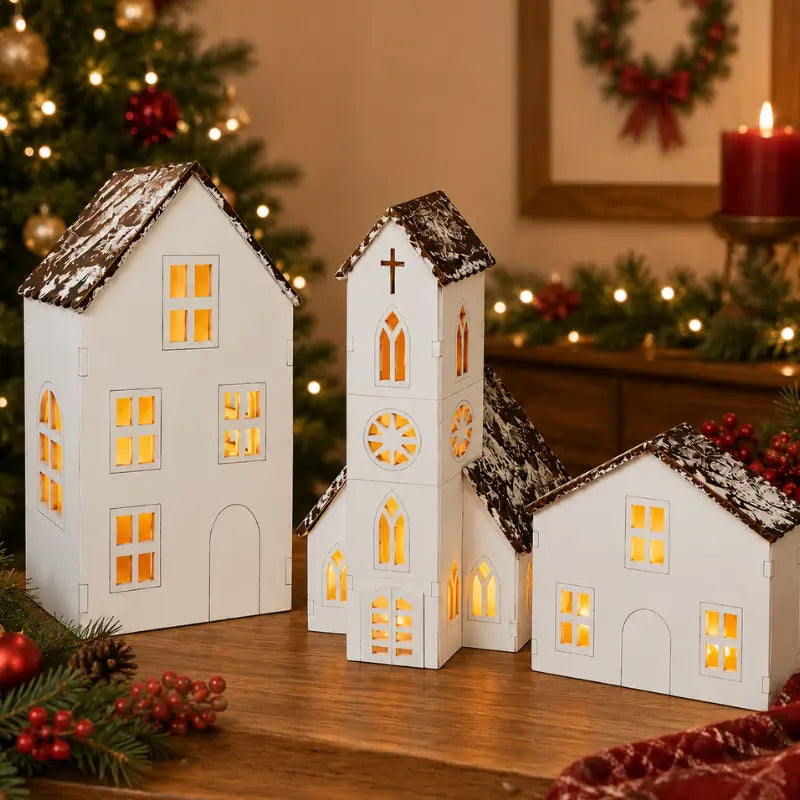 Vila de Natal com Casinhas Iluminadas - Ilúmine Decor