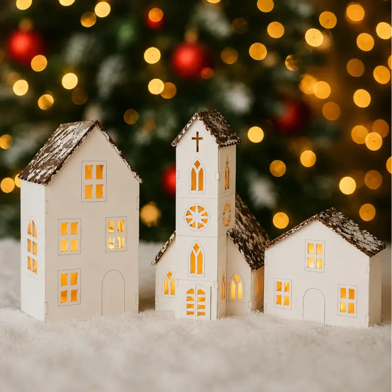 Vila de Natal com Casinhas Iluminadas - Ilúmine Decor