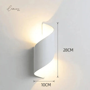 Arandela Externa de Parede Led Espiral - Ilúmine Decor