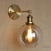 Arandela Industrial Dourada Metal e Vidro - Ilúmine Decor