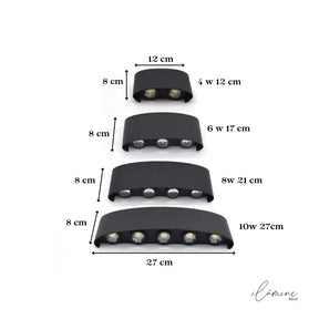 Arandela Externa Led em Alumínio à Prova d'água - Ilúmine Decor