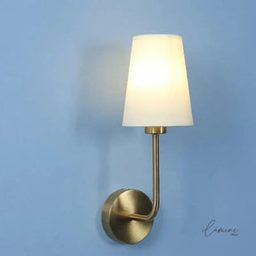 Arandela de Parede Interna Abajur Retrô Metal e Linho - Ilúmine Decor