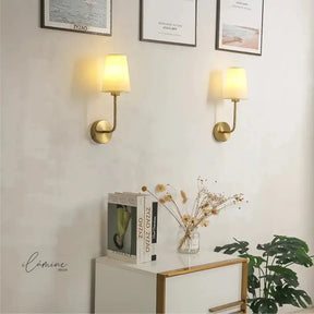 Arandela de Parede Interna Abajur Retrô Metal e Linho - Ilúmine Decor