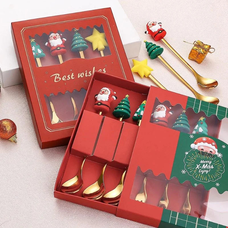 Conjunto de Talheres Decorativos Natal - Ilúmine Decor