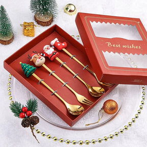 Conjunto de Talheres Decorativos Natal - Ilúmine Decor