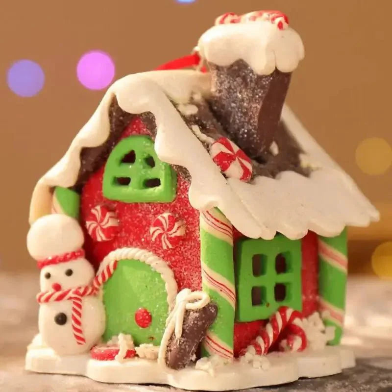 Enfeite de Árvore de Natal Pingente Casinhas - Ilúmine Decor