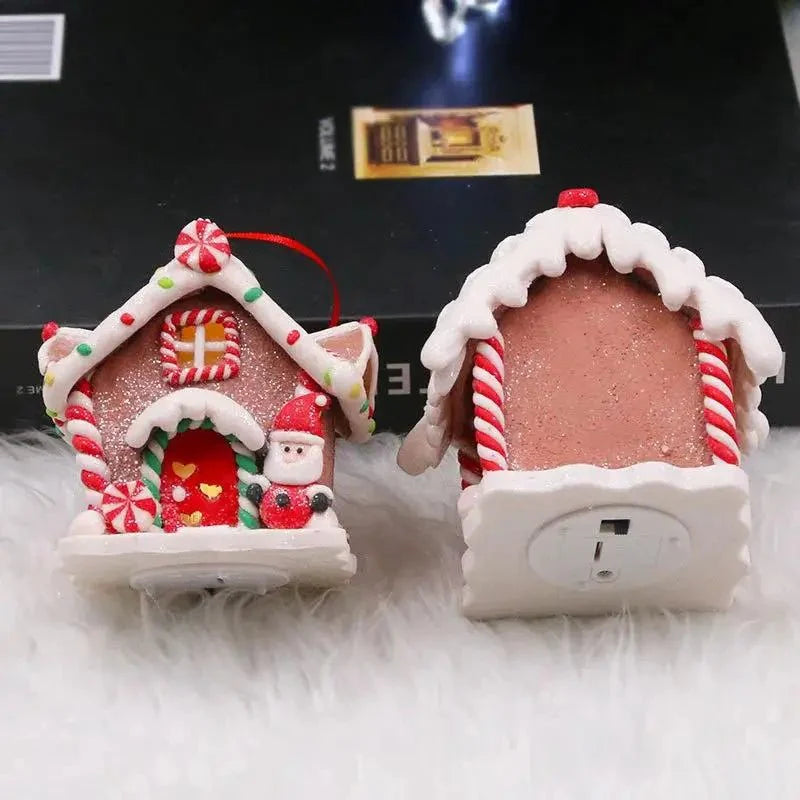 Enfeite de Árvore de Natal Pingente Casinhas - Ilúmine Decor