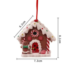 Enfeite de Árvore de Natal Pingente Casinhas - Ilúmine Decor