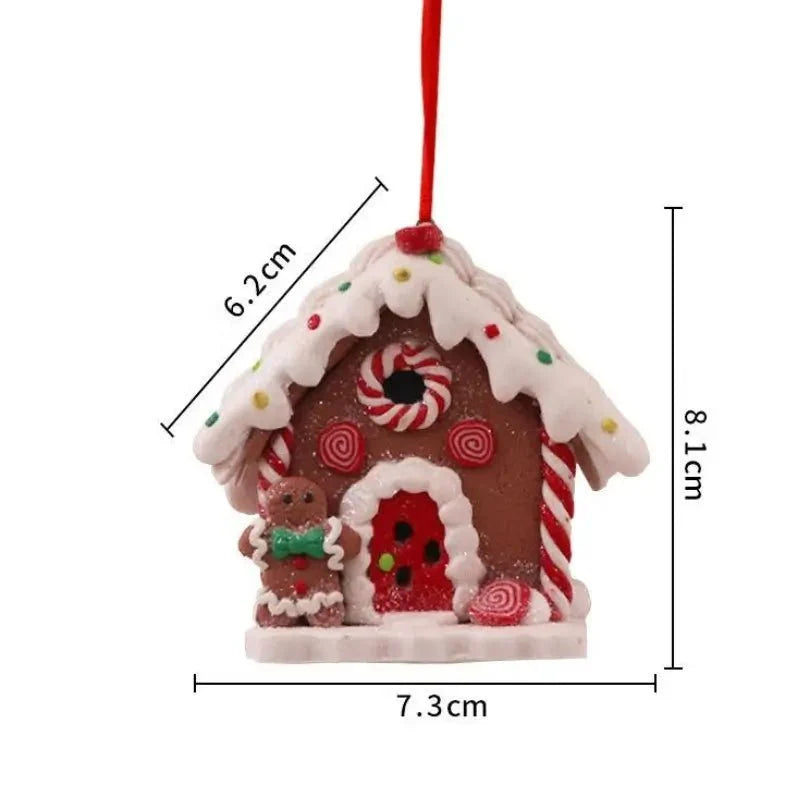 Enfeite de Árvore de Natal Pingente Casinhas - Ilúmine Decor