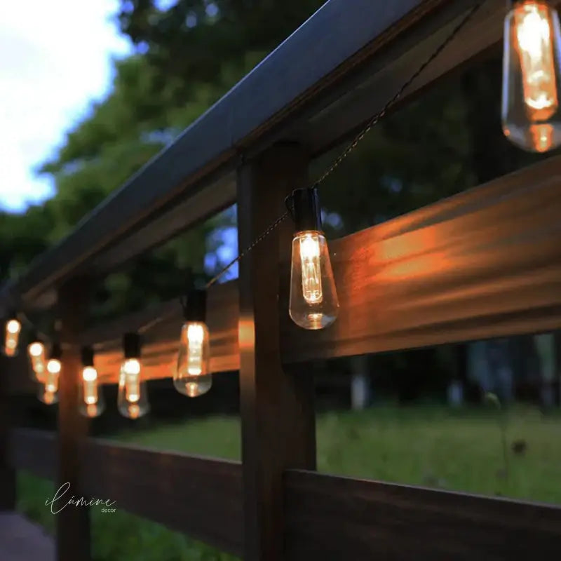 Cordão de Luz LED Solar para Jardim Área Externa IP65 - Ilúmine Decor